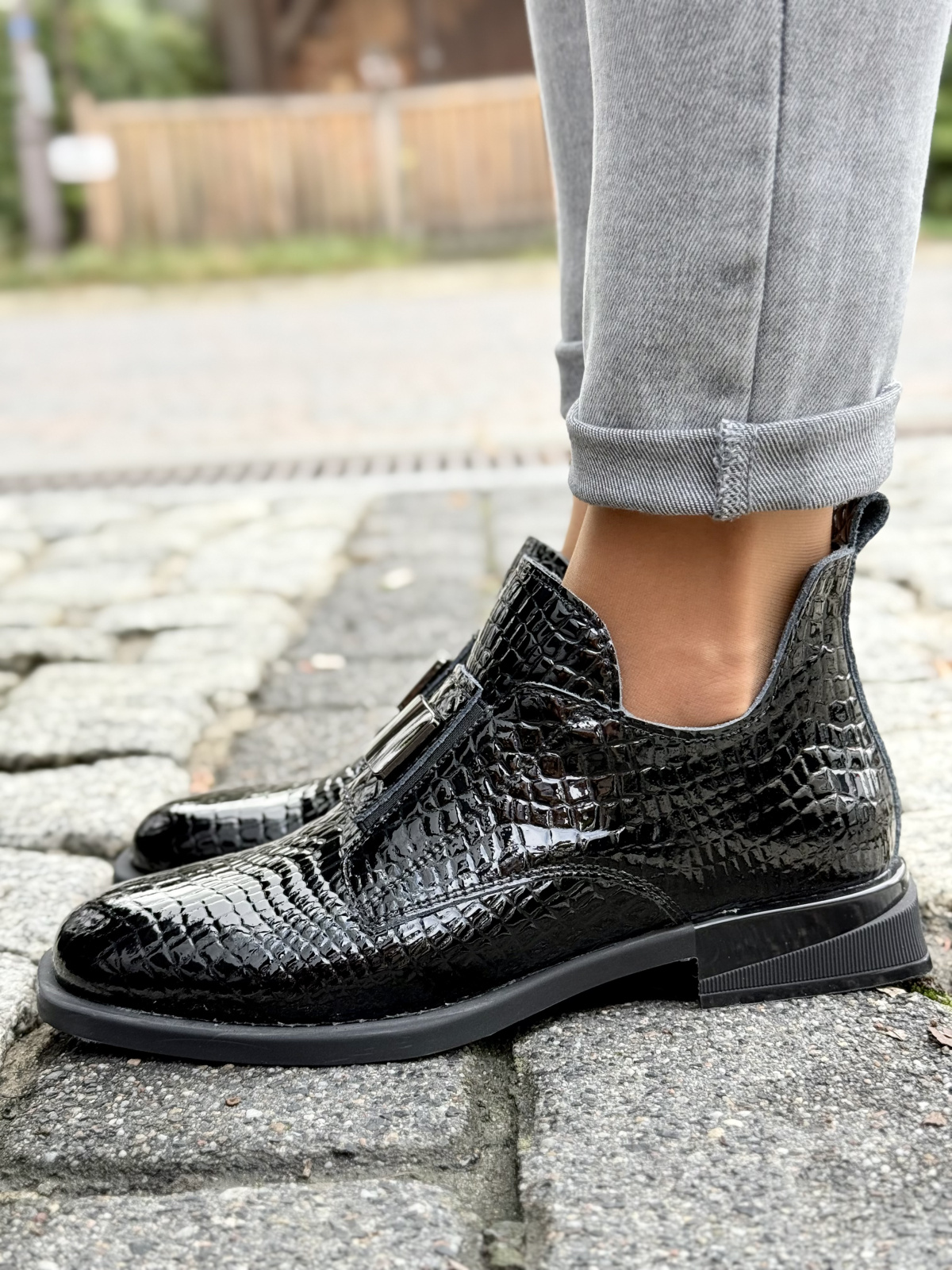 Eleganckie botki ze skóry naturalnej