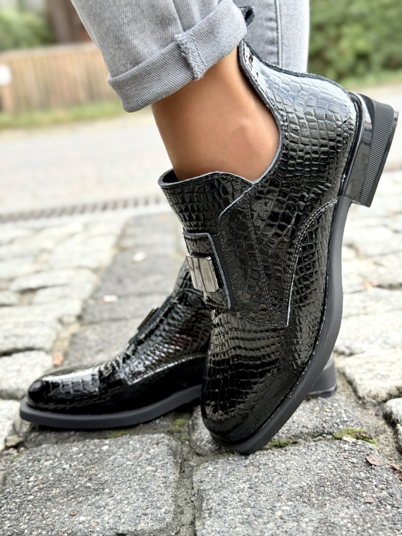 Eleganckie botki ze skóry naturalnej