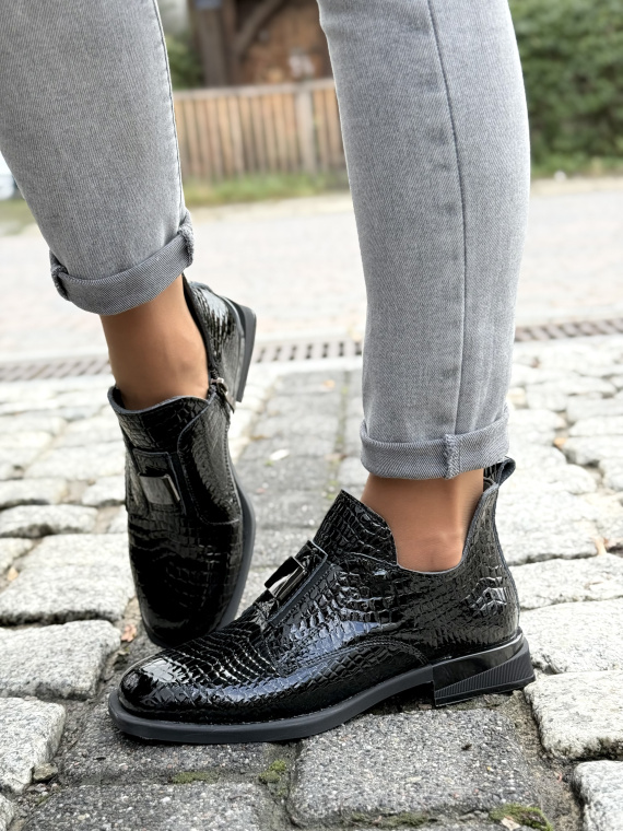 Eleganckie botki ze skóry naturalnej