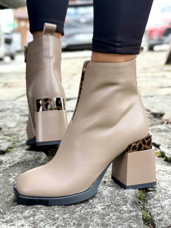 Botki damskie ze skóry naturalnej