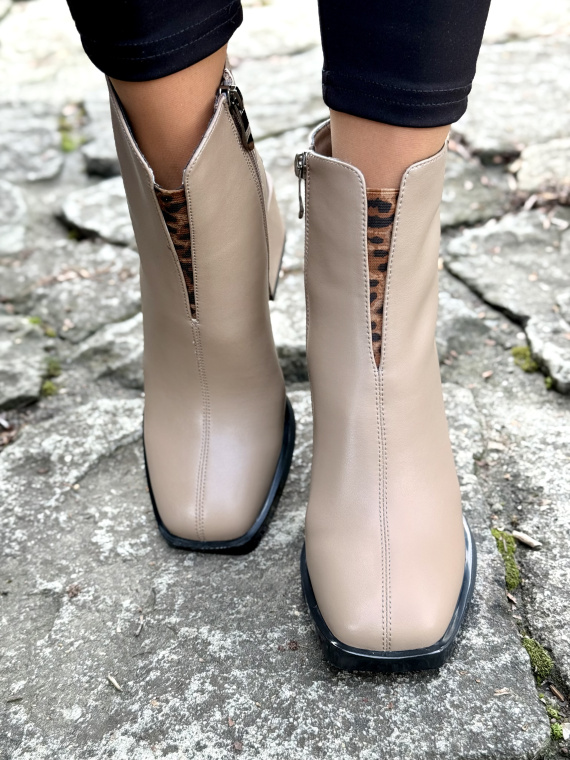 Botki damskie ze skóry naturalnej