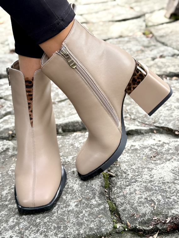 Botki damskie ze skóry naturalnej
