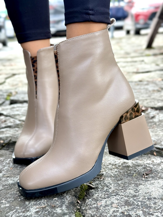 Botki damskie ze skóry naturalnej