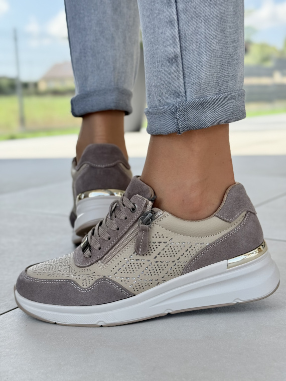 Eleganckie sneakersy damskie z naturalnej skóry