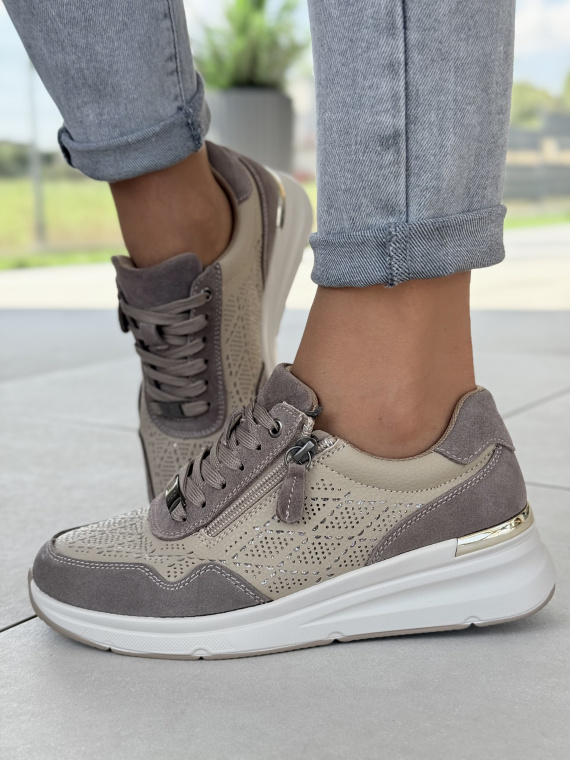 Eleganckie sneakersy damskie z naturalnej skóry