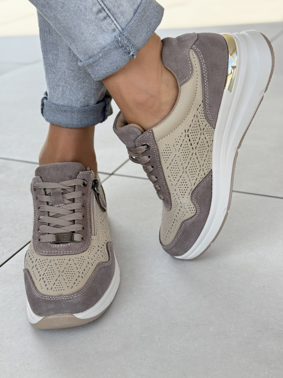 Eleganckie sneakersy damskie z naturalnej skóry