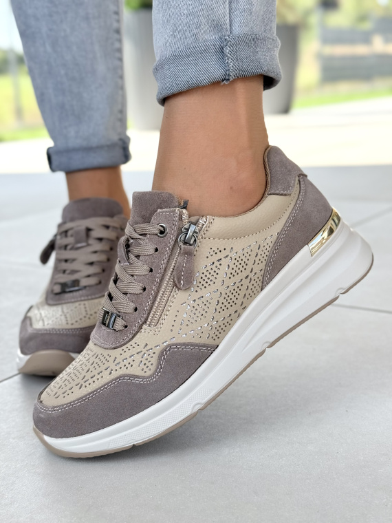 Eleganckie sneakersy damskie z naturalnej skóry