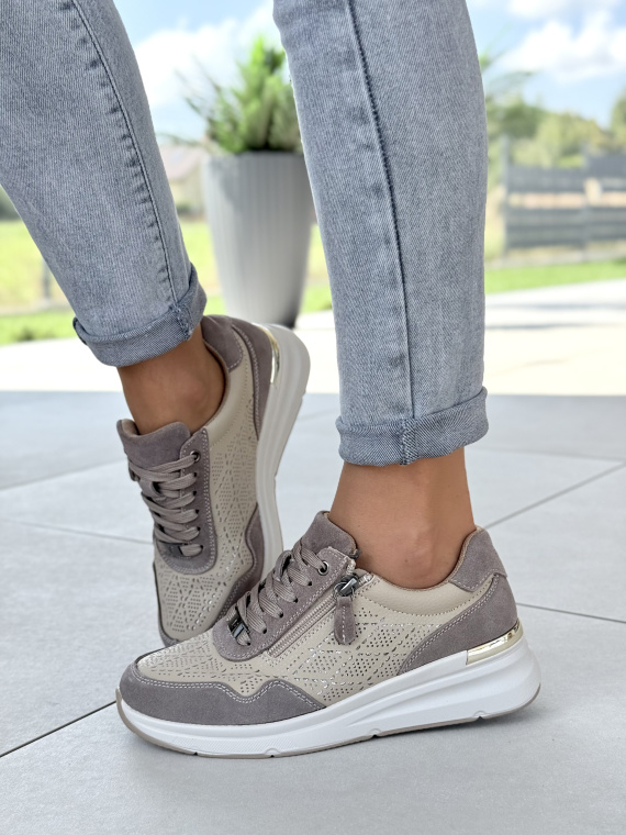 Eleganckie sneakersy damskie z naturalnej skóry