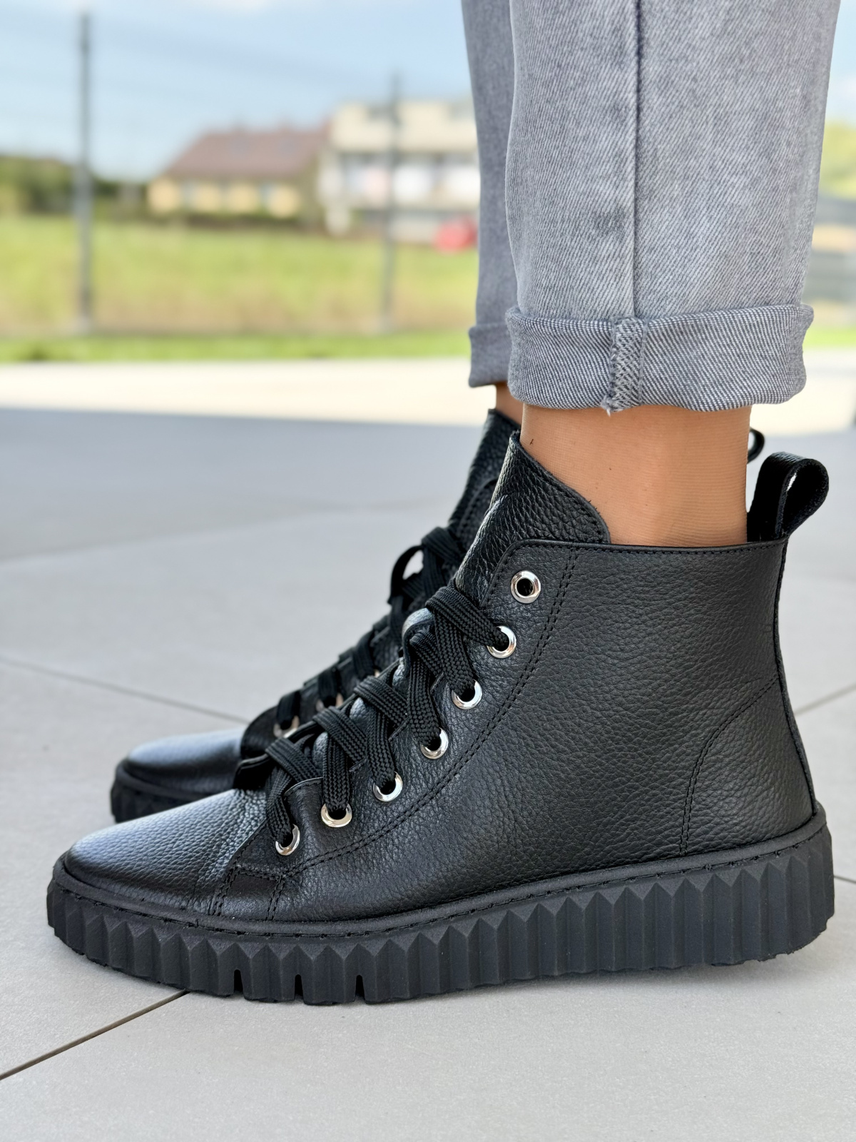 Sneakersy OLEKSY z naturalnej skóry – Made in Poland