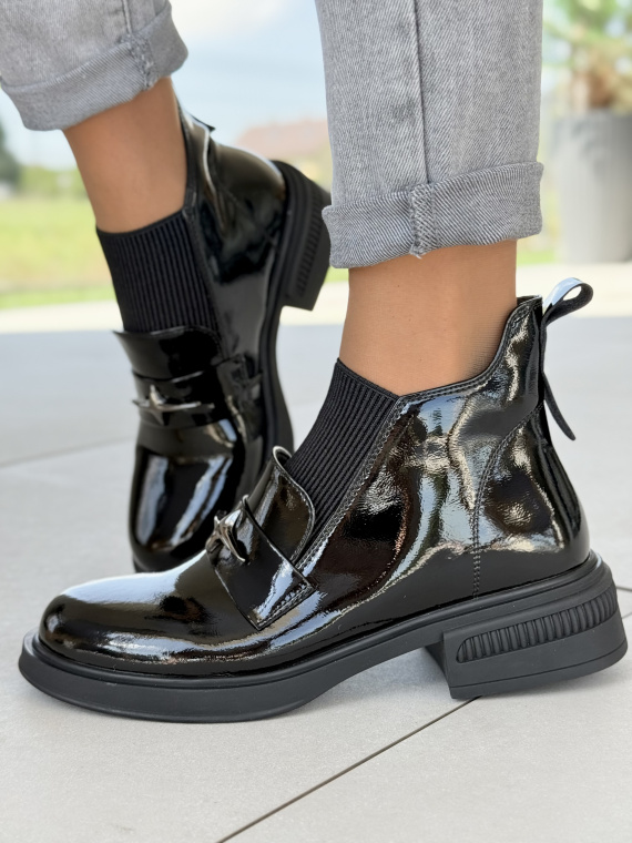 Stylowe botki damskie z naturalnej skóry