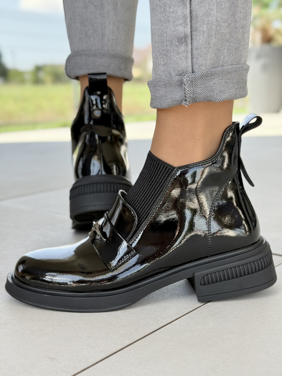 Stylowe botki damskie z naturalnej skóry