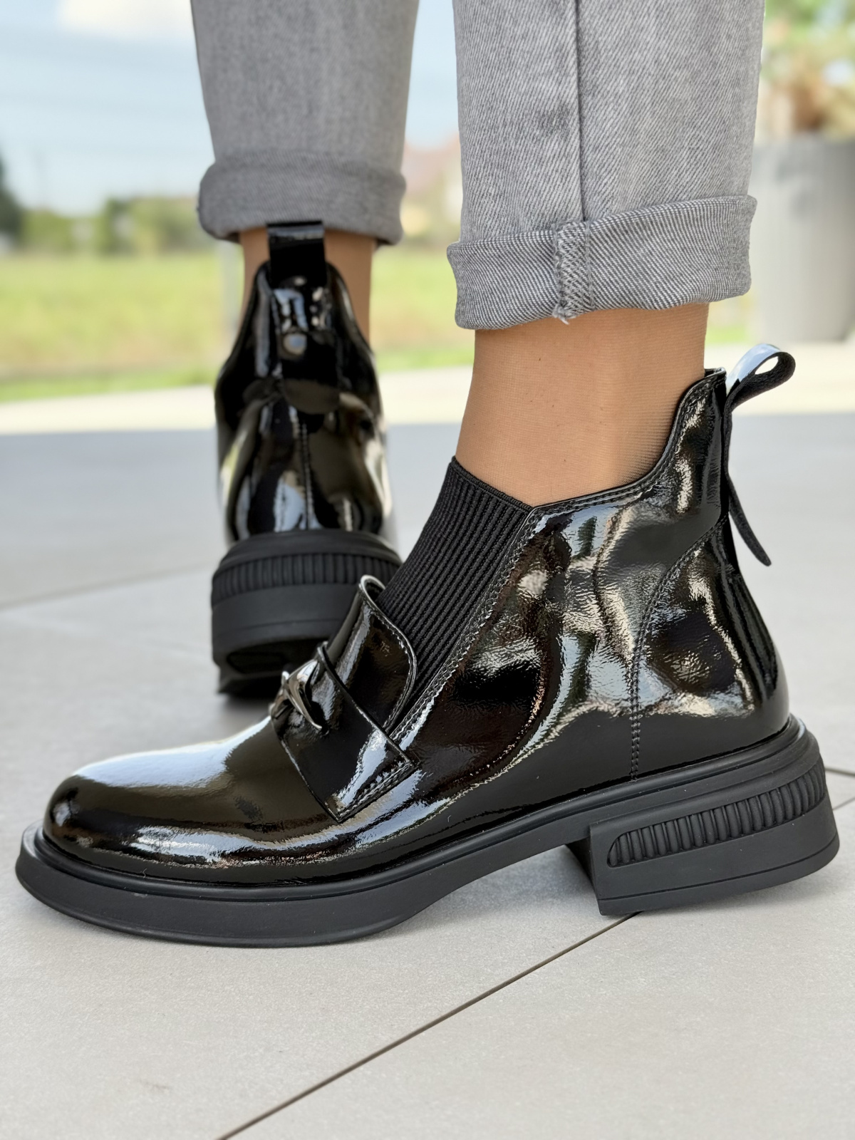 Stylowe botki damskie z naturalnej skóry