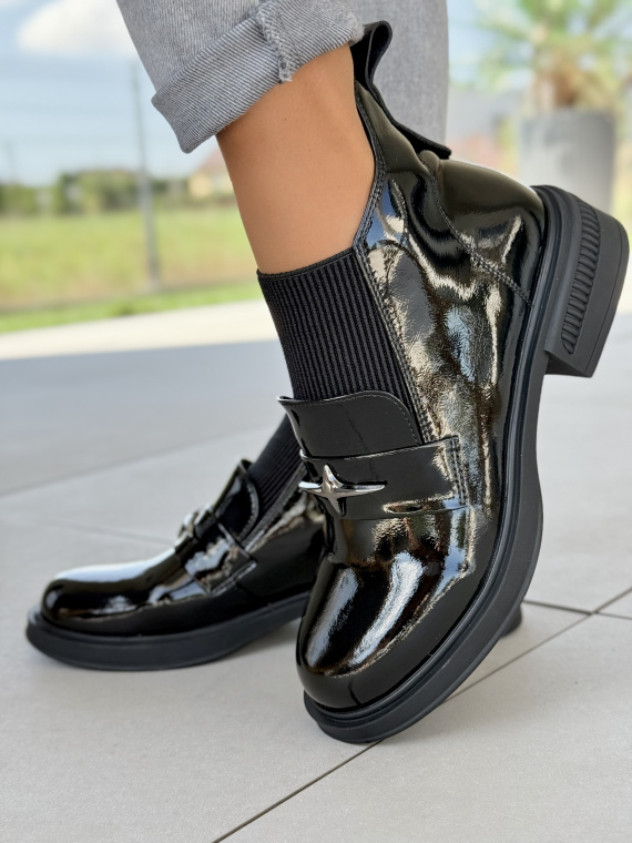 Stylowe botki damskie z naturalnej skóry