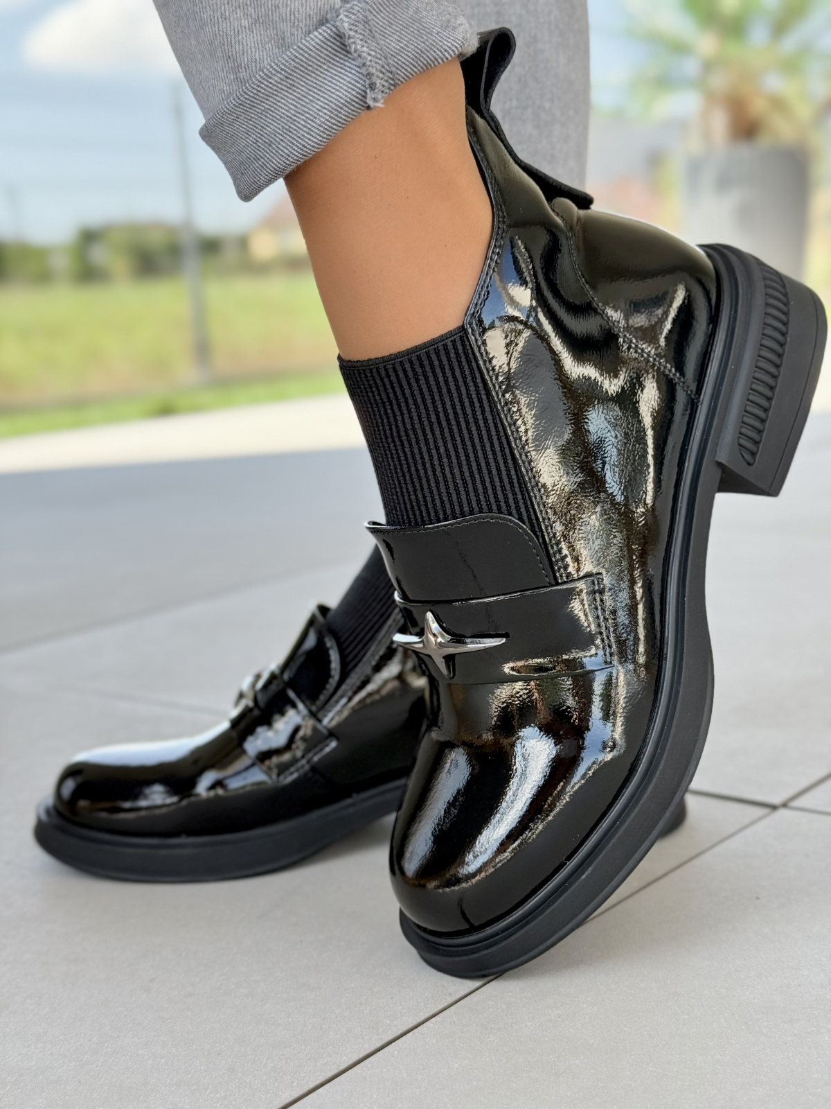 Stylowe botki damskie z naturalnej skóry