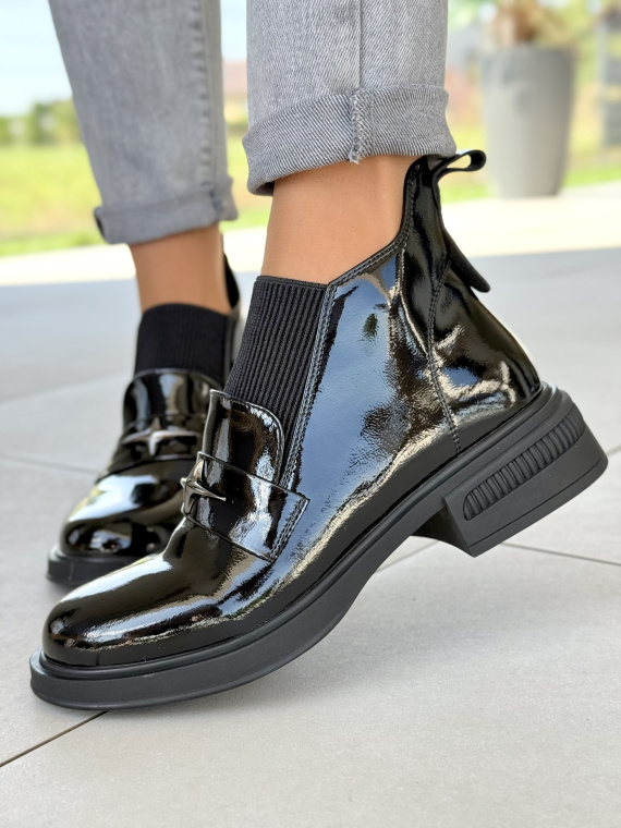 Stylowe botki damskie z naturalnej skóry