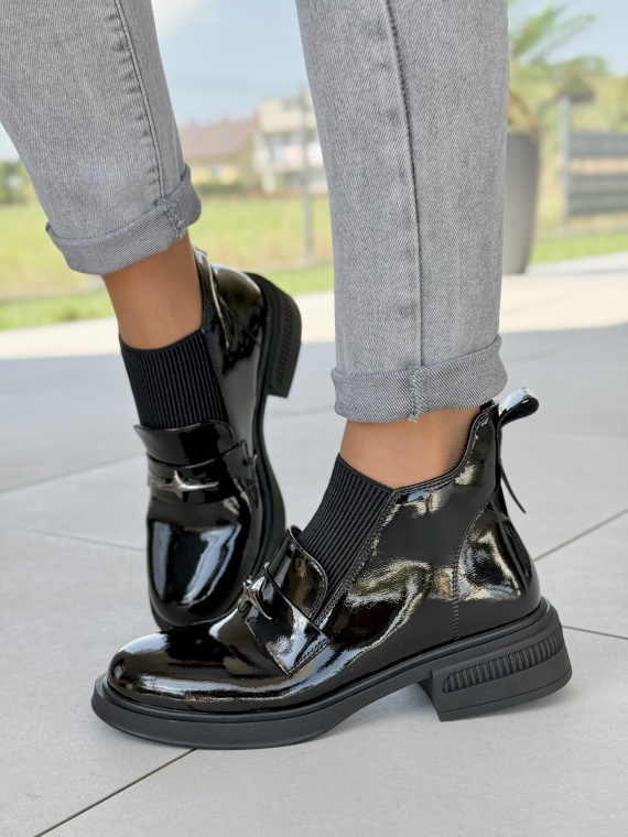 Stylowe botki damskie z naturalnej skóry