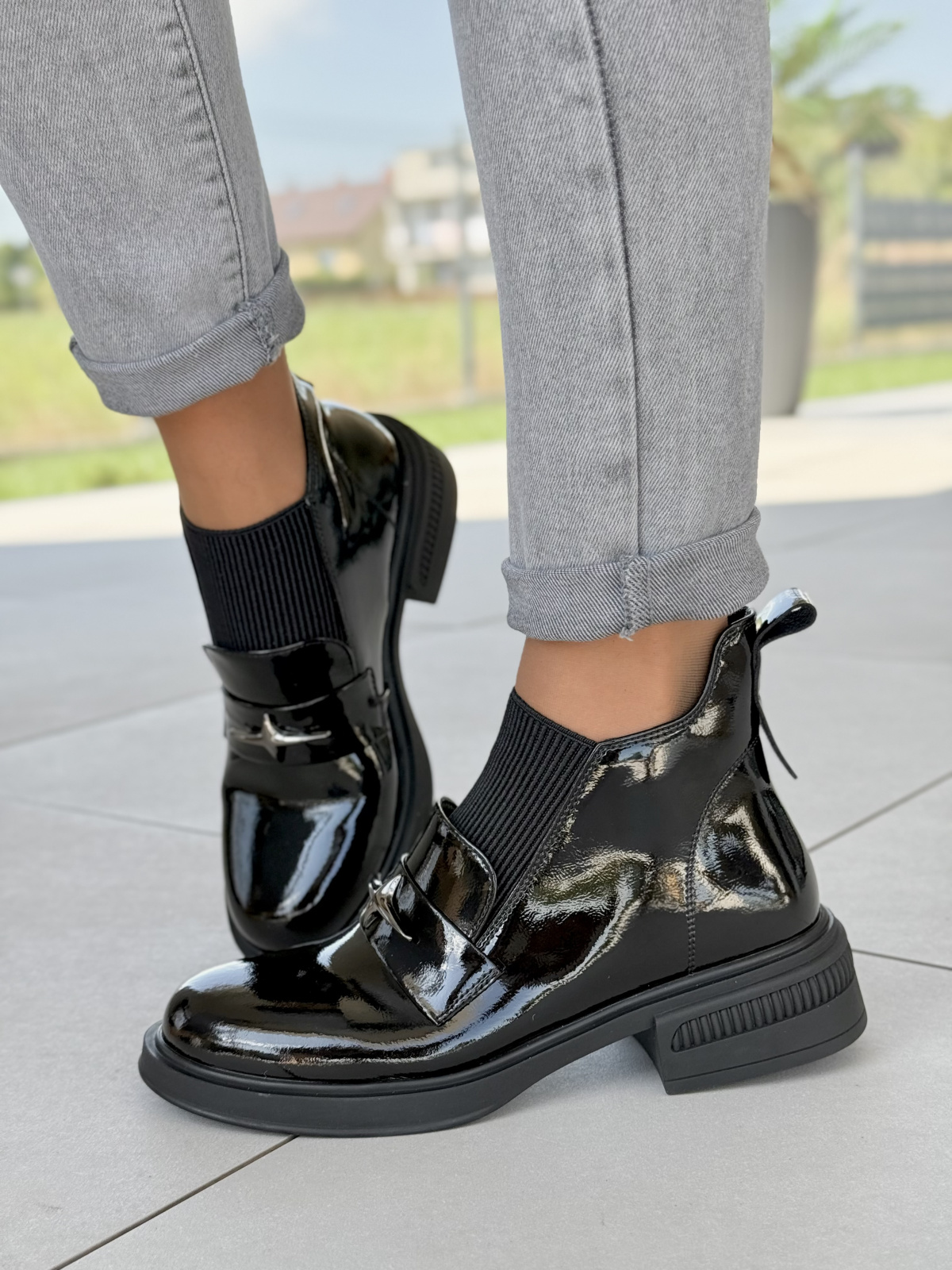 Stylowe botki damskie z naturalnej skóry