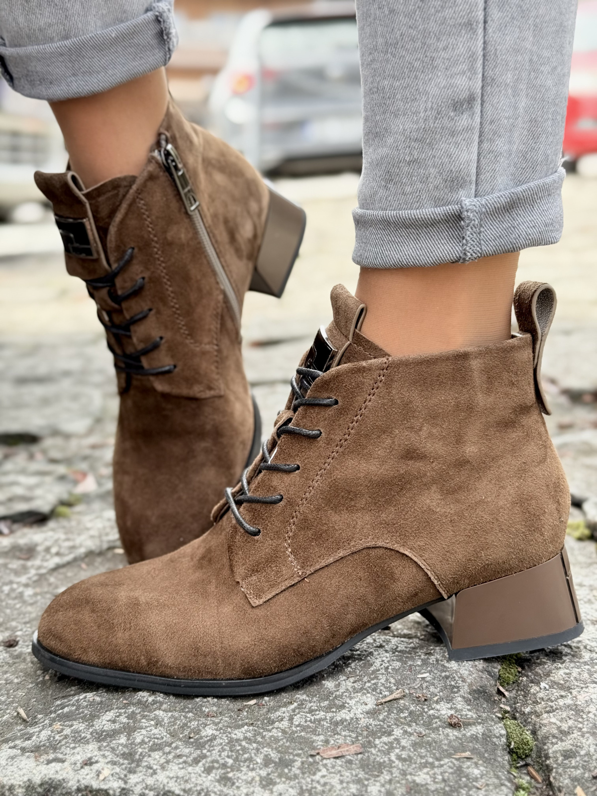 Botki damskie OLEKSY ze skóry naturalnej – styl i komfort na co dzień