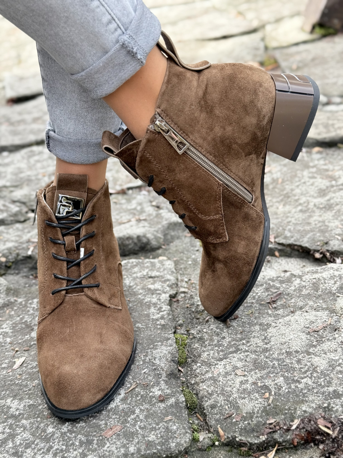 Botki damskie OLEKSY ze skóry naturalnej – styl i komfort na co dzień