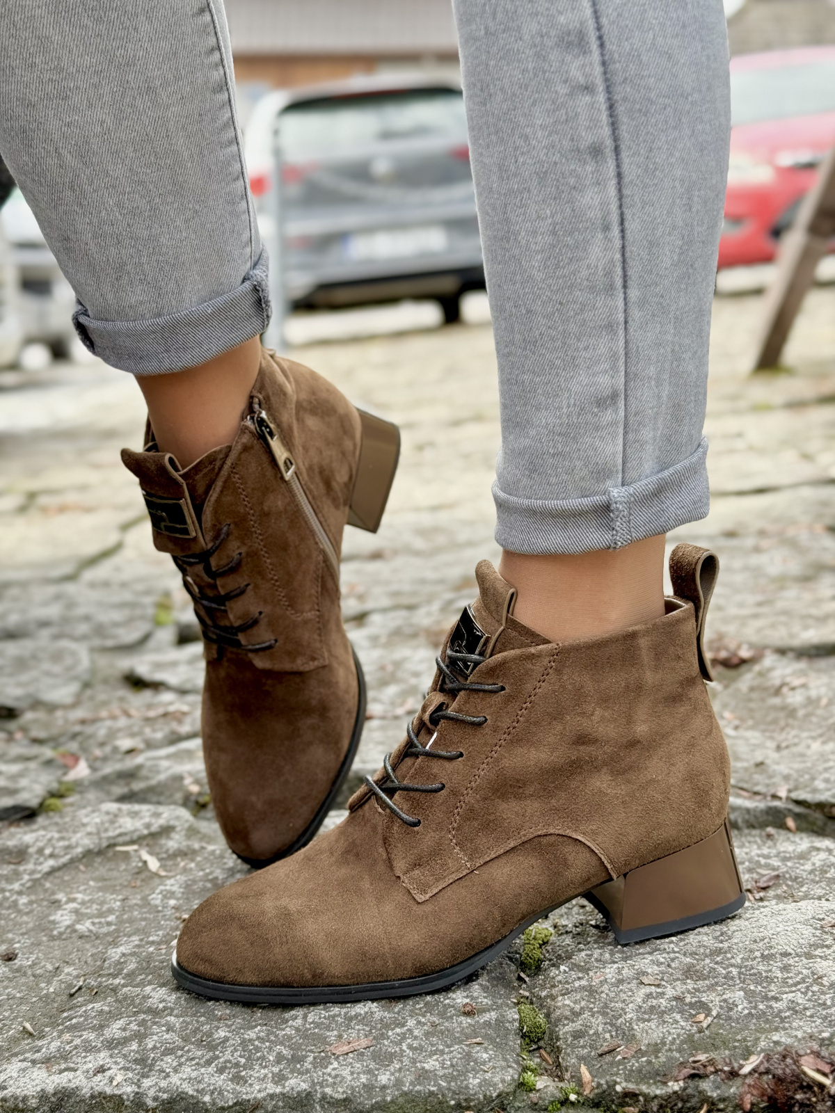 Botki damskie OLEKSY ze skóry naturalnej – styl i komfort na co dzień