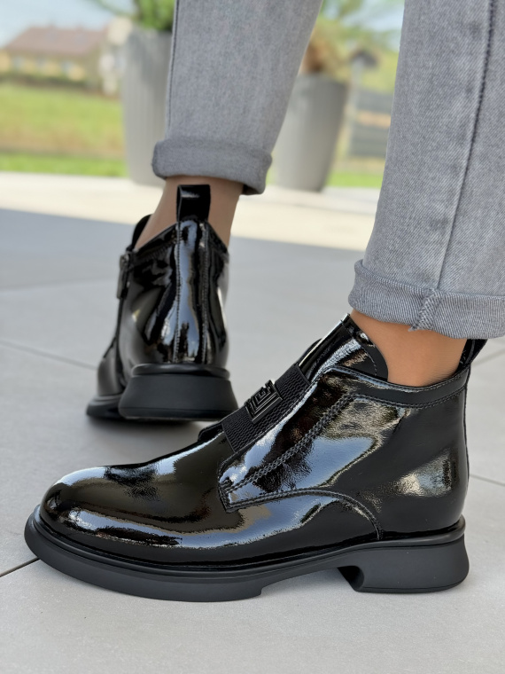 Eleganckie botki damskie ze skóry naturalnej