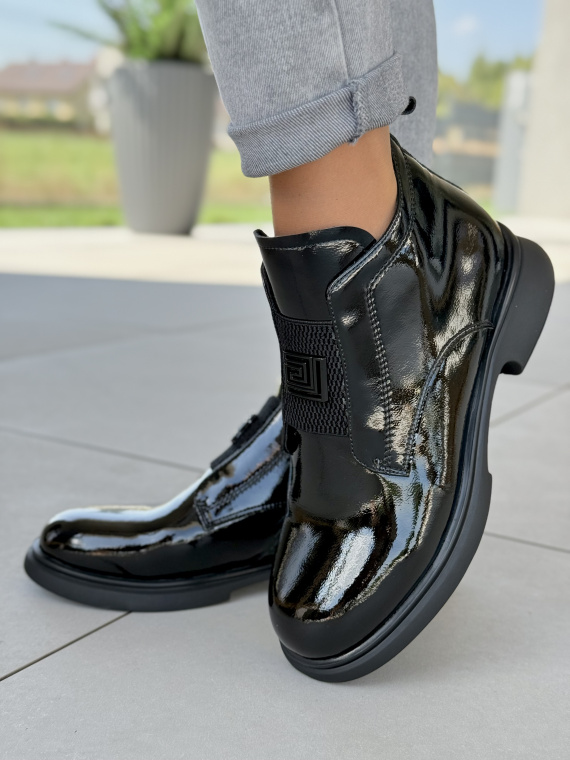 Eleganckie botki damskie ze skóry naturalnej