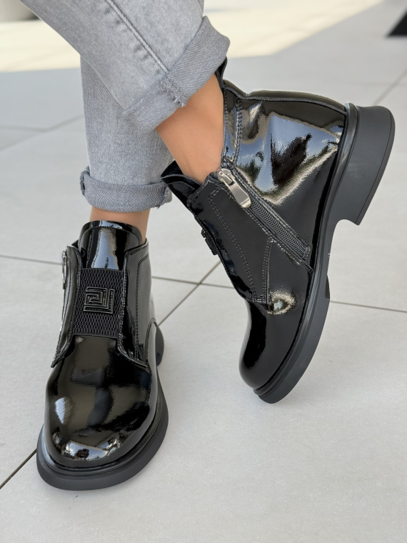 Eleganckie botki damskie ze skóry naturalnej