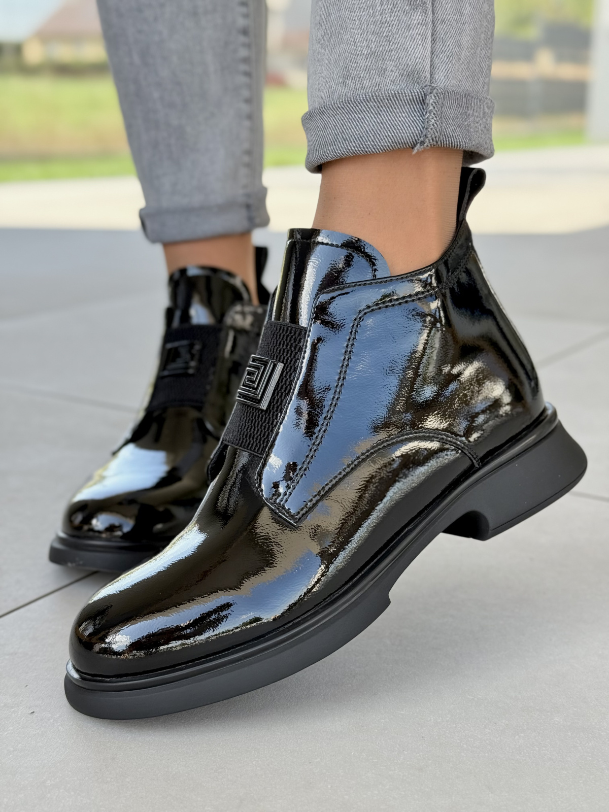 Eleganckie botki damskie ze skóry naturalnej