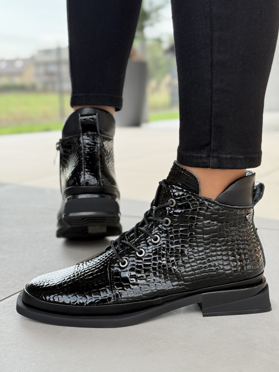 Eleganckie botki ze skóry naturalnej