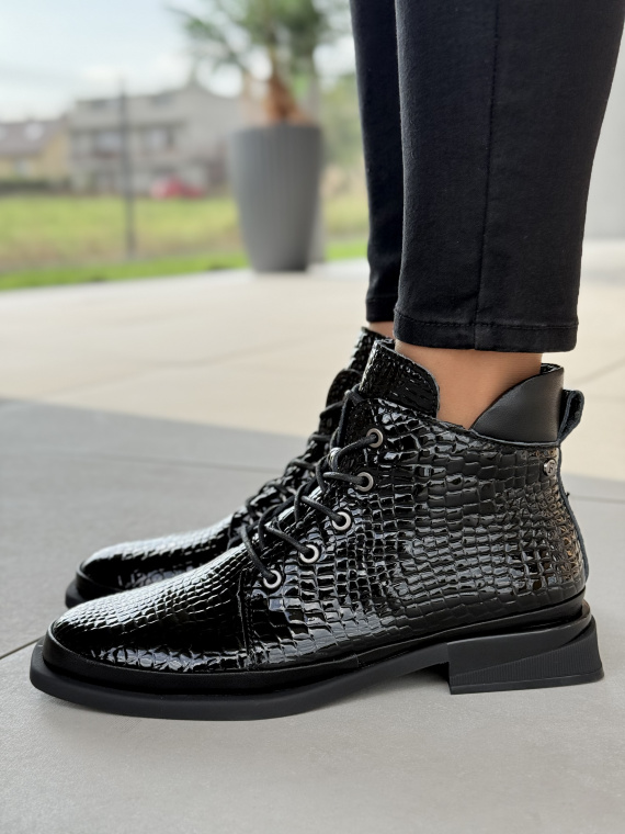 Eleganckie botki ze skóry naturalnej