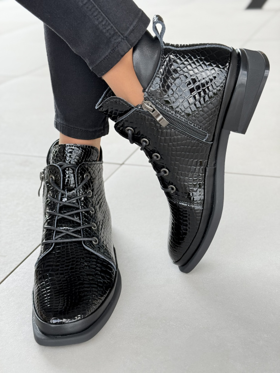 Eleganckie botki ze skóry naturalnej