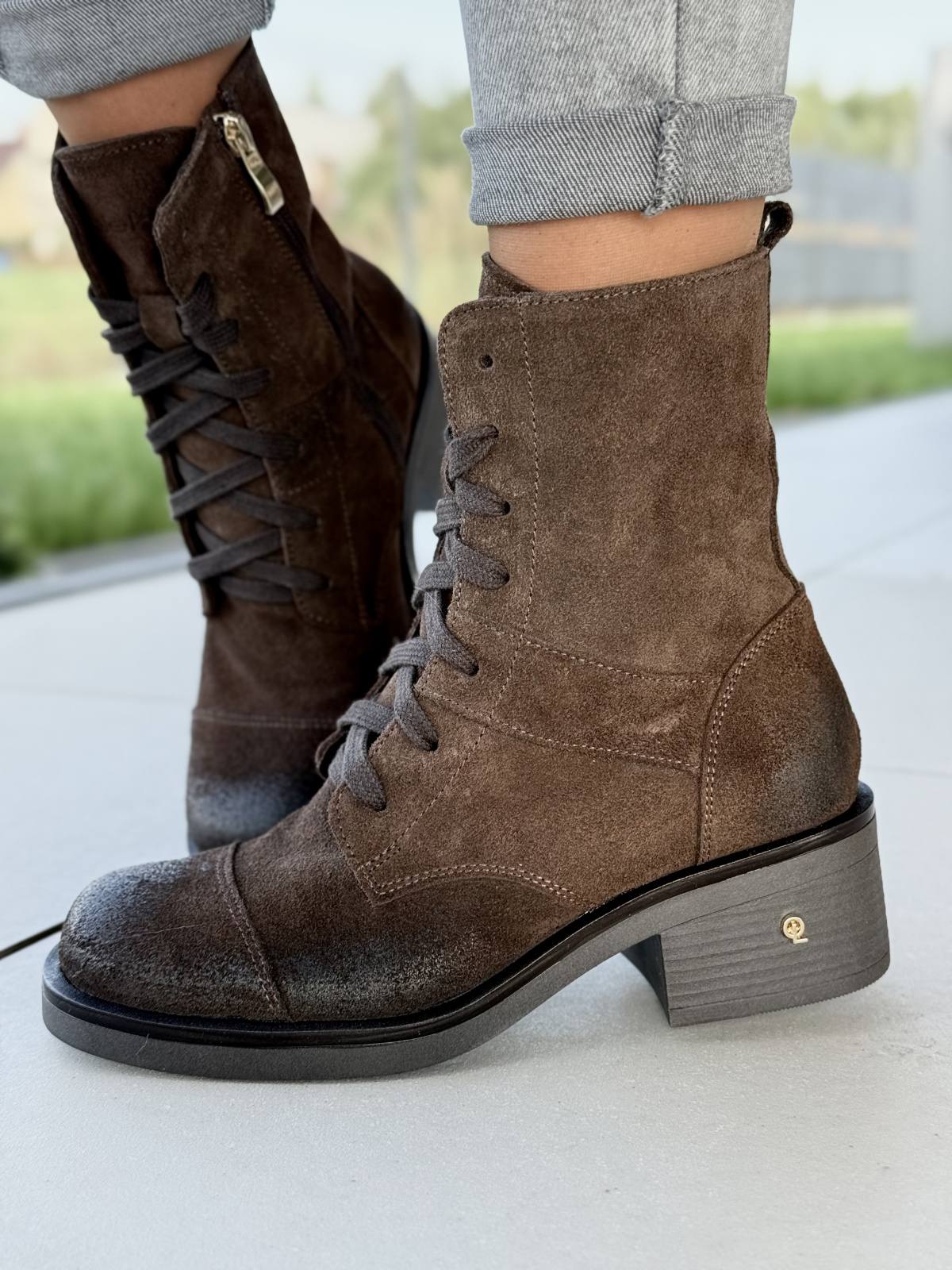 Botki OLEKSY z naturalnej skóry-Polskiej produkcji