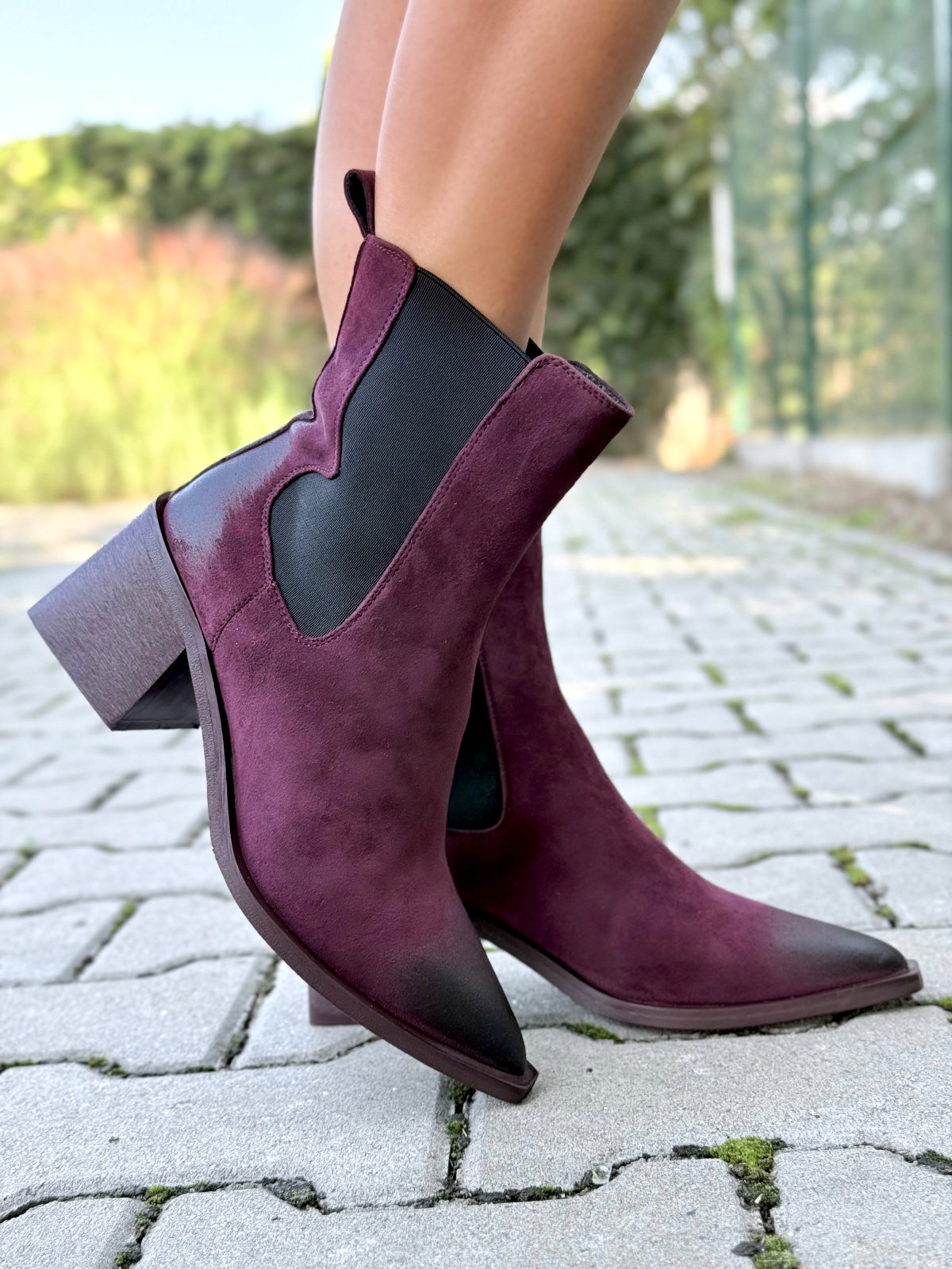 OLEKSY – Kowbojki ze skóry naturalnej