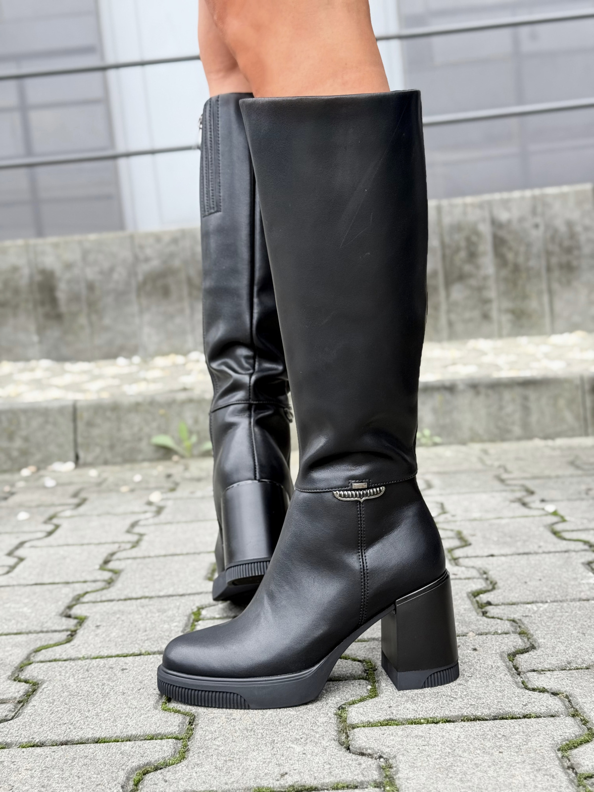 Kozaki damskie ze skóry naturalnej OLEKSY