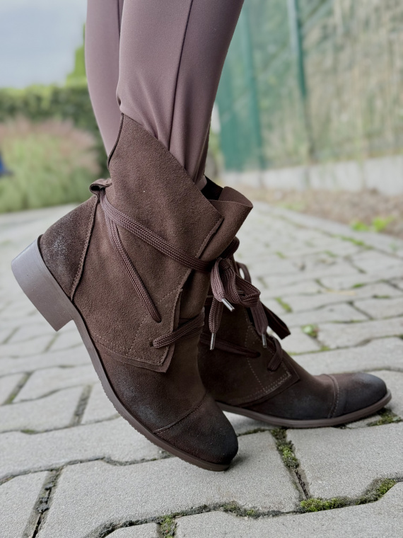 Botki damskie OLEKSY ze skóry naturalnej Polskiej produkcji