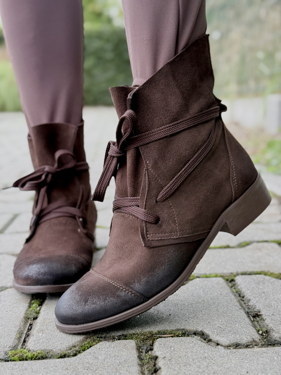 Botki damskie OLEKSY ze skóry naturalnej Polskiej produkcji