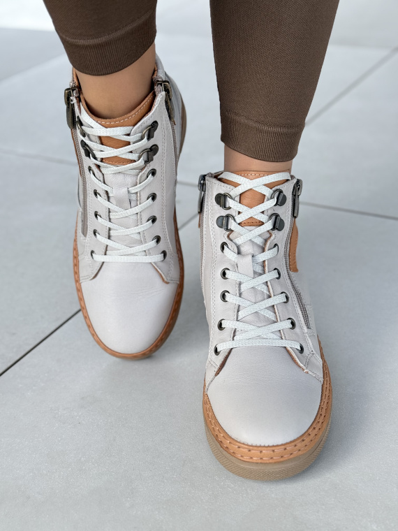 Botki damskie OLEKSY ze skóry naturalnej