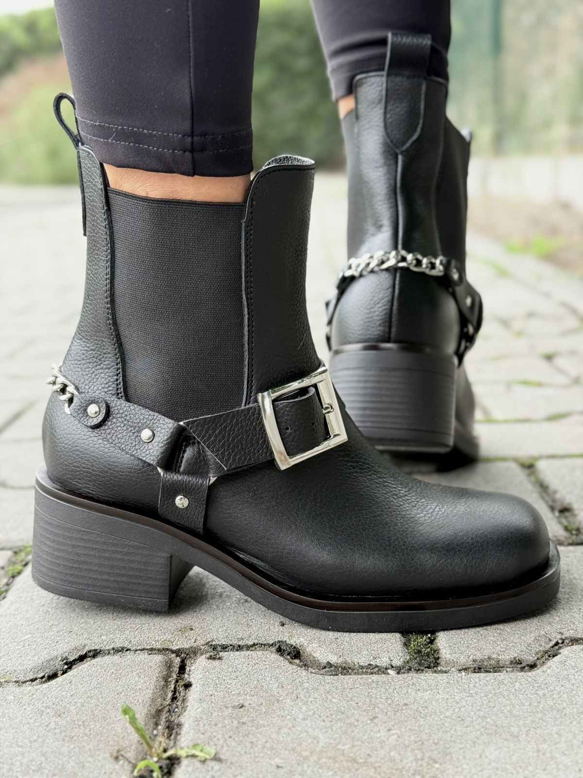 Botki damskie OLEKSY ze skóry naturalnej