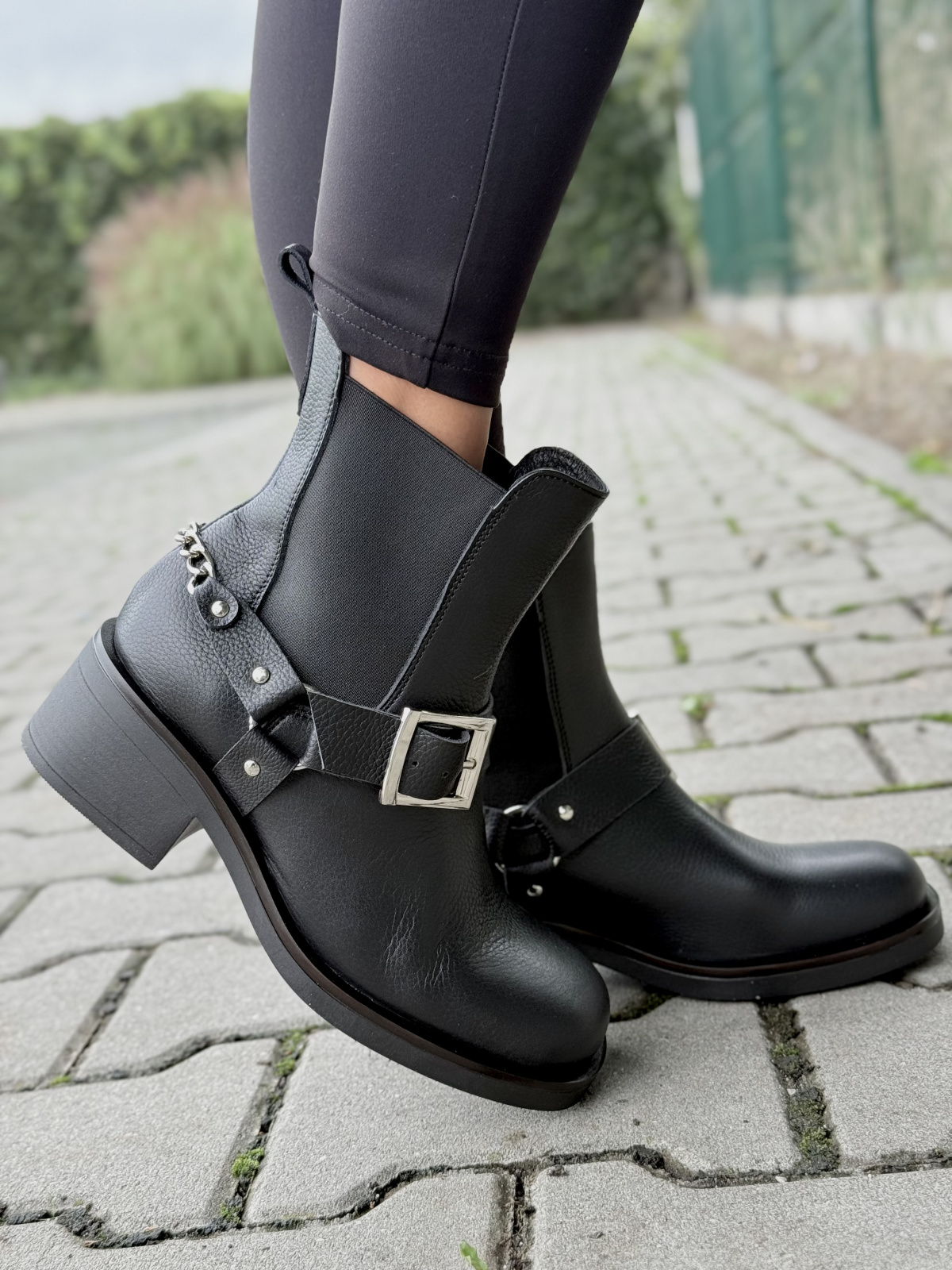 Botki damskie OLEKSY ze skóry naturalnej