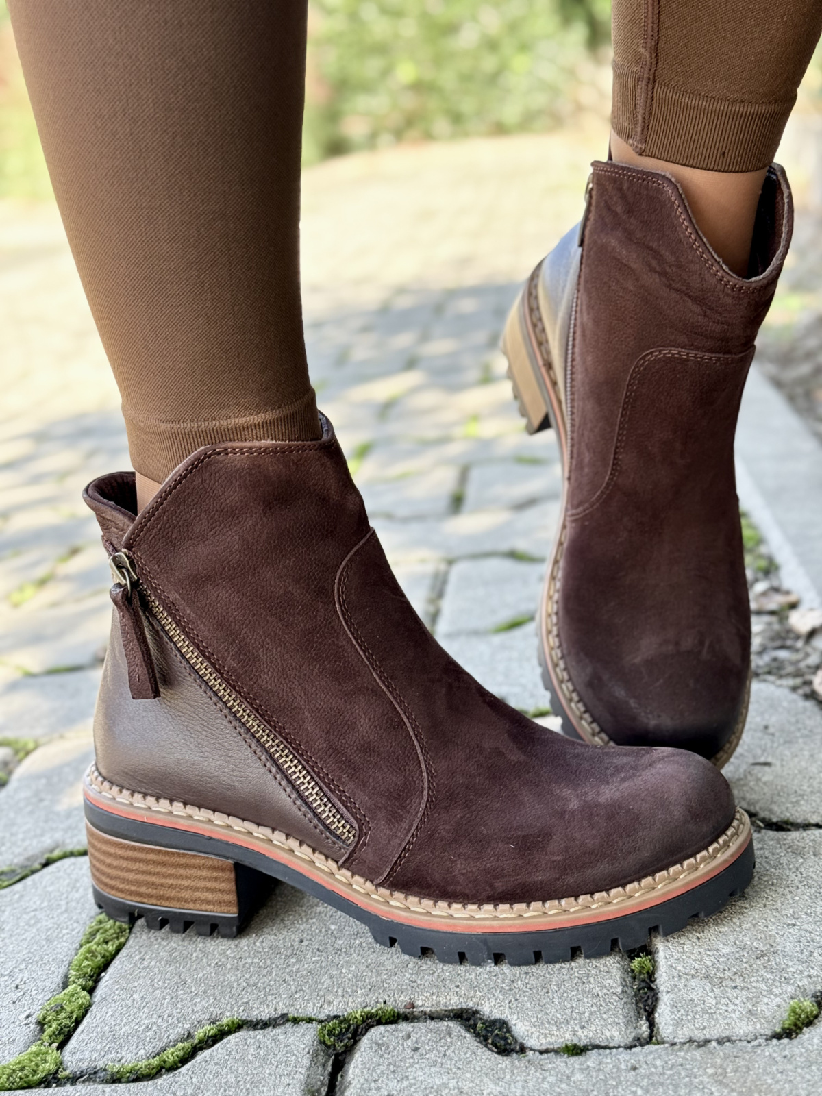 Botki damskie OLEKSY z naturalnej skóry