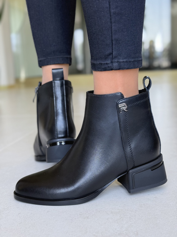 Eleganckie botki damskie ze skóry naturalnej