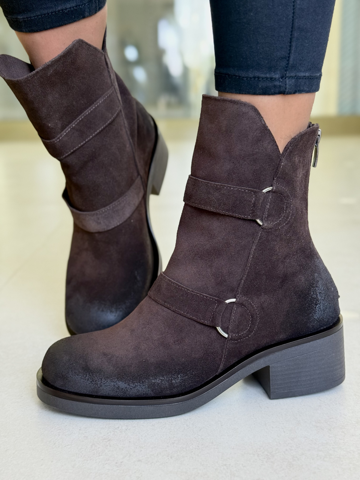 Botki ze skóry naturalnej OLEKSY – Polskiej produkcji