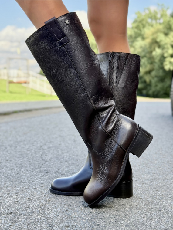 Eleganckie kozaki damskie – 100% skóra naturalna