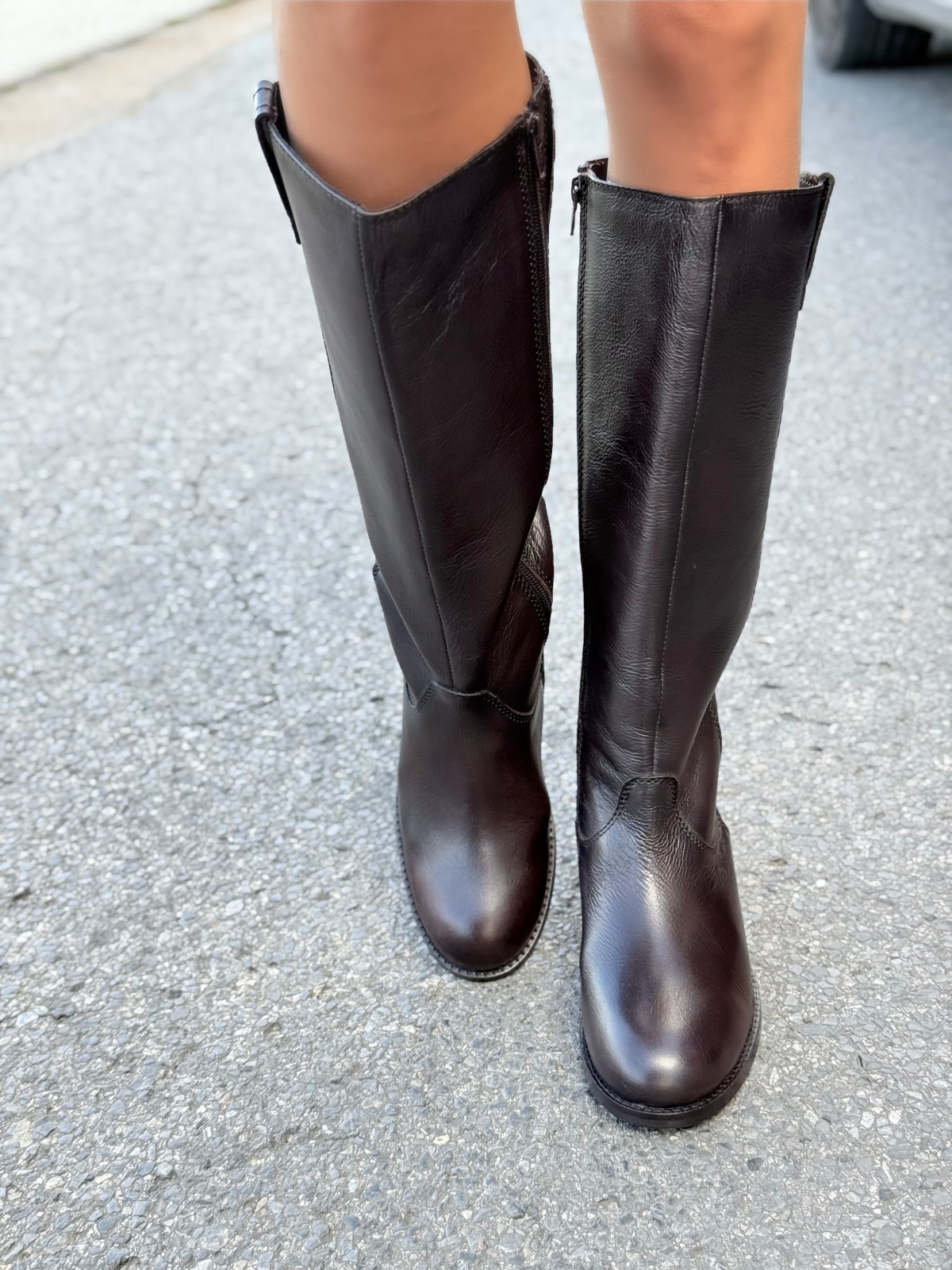 Eleganckie kozaki damskie – 100% skóra naturalna
