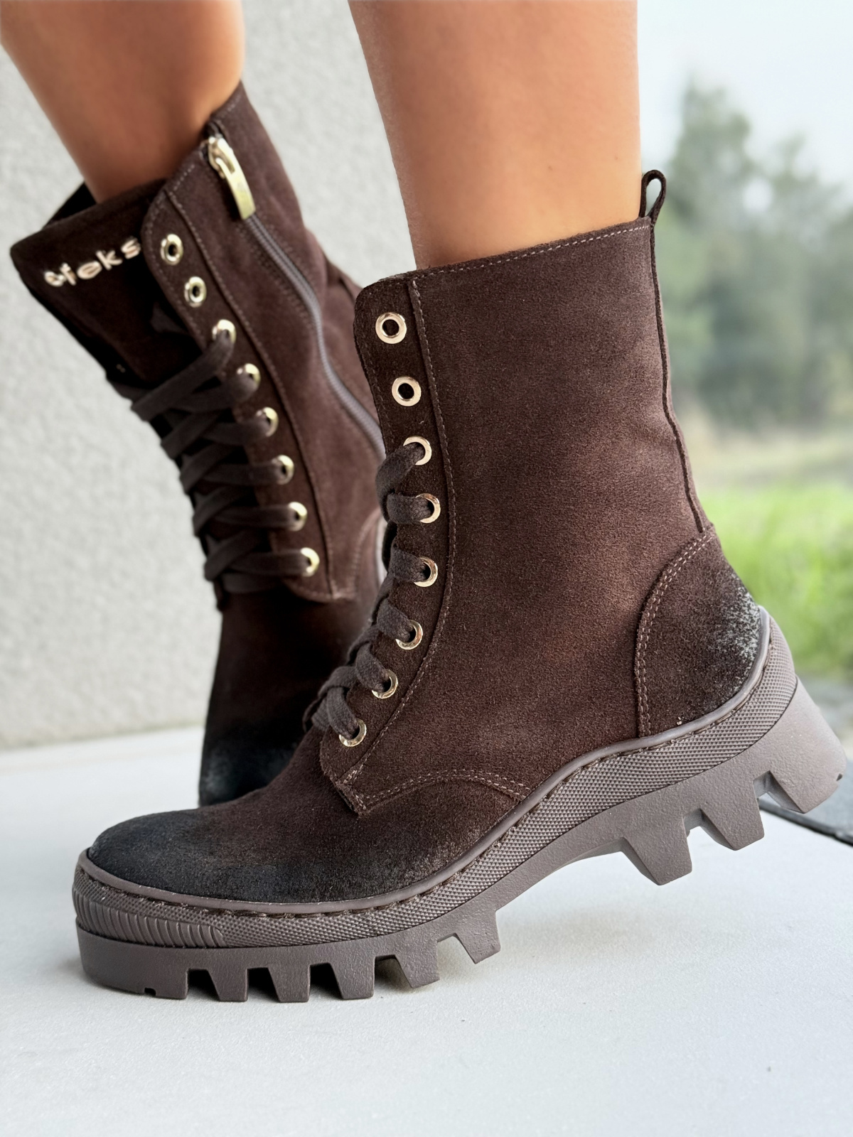 Trapery damskie OLEKSY z naturalnej skóry – Polskiej produkcji