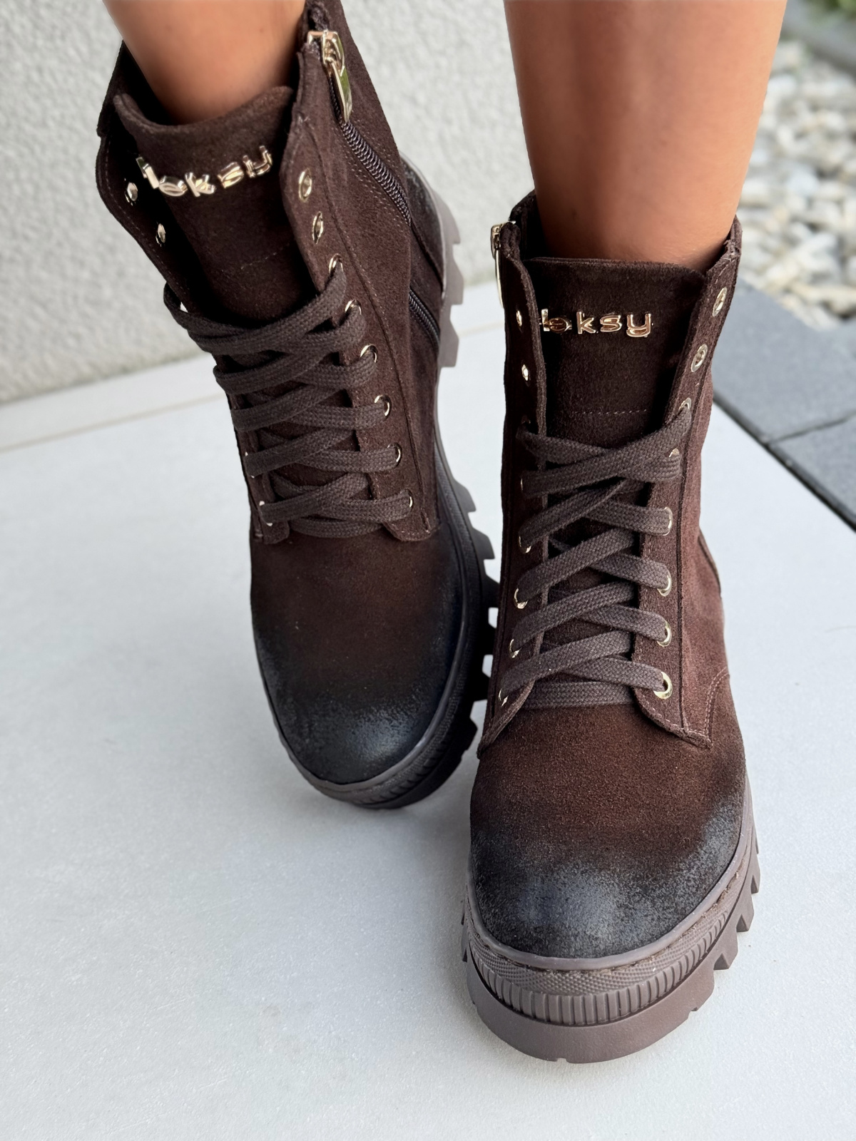 Trapery damskie OLEKSY z naturalnej skóry – Polskiej produkcji