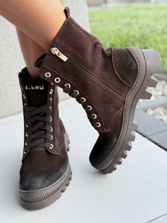 Trapery damskie OLEKSY z naturalnej skóry – Polskiej produkcji