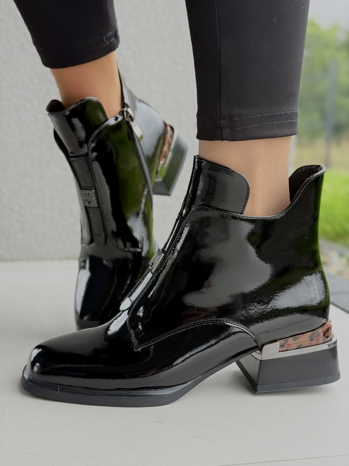 Eleganckie botki ze skóry naturalnej