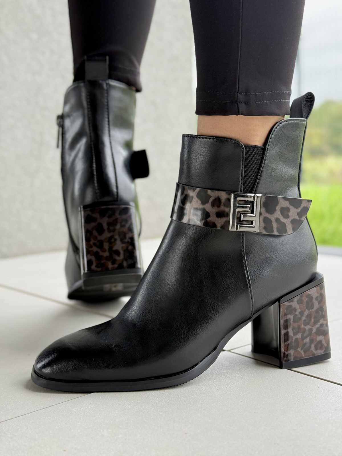 Eleganckie botki damskie ze skóry naturalnej