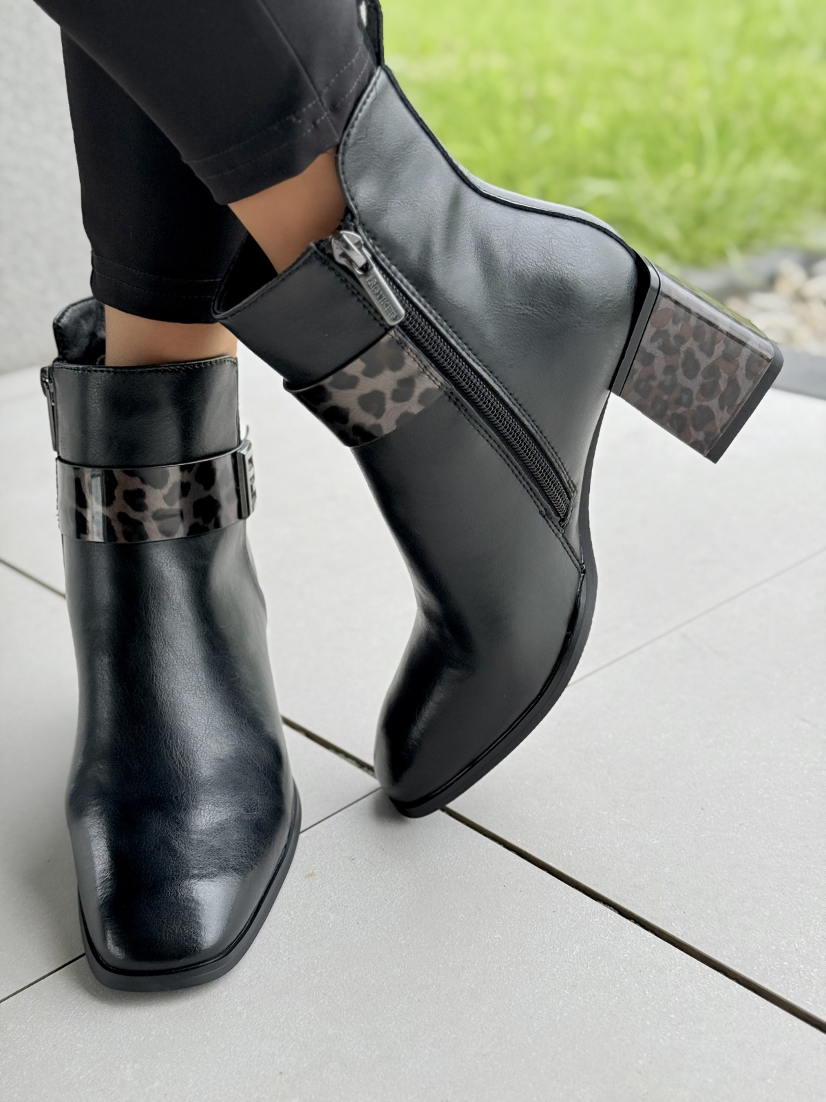 Eleganckie botki damskie ze skóry naturalnej